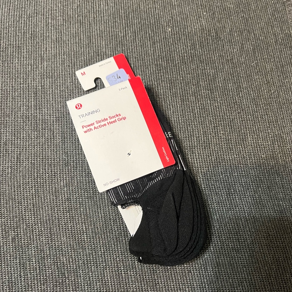 lululemon athletica Black Power Stride Socks